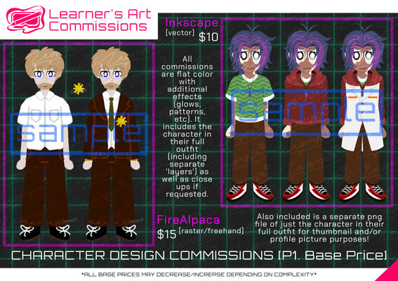 Character Design Commissions Base Price Character Design Commissions Base Price