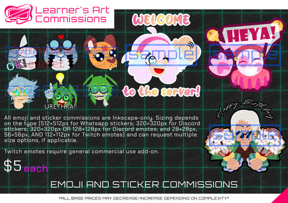 Emoji and Sticker Commissions